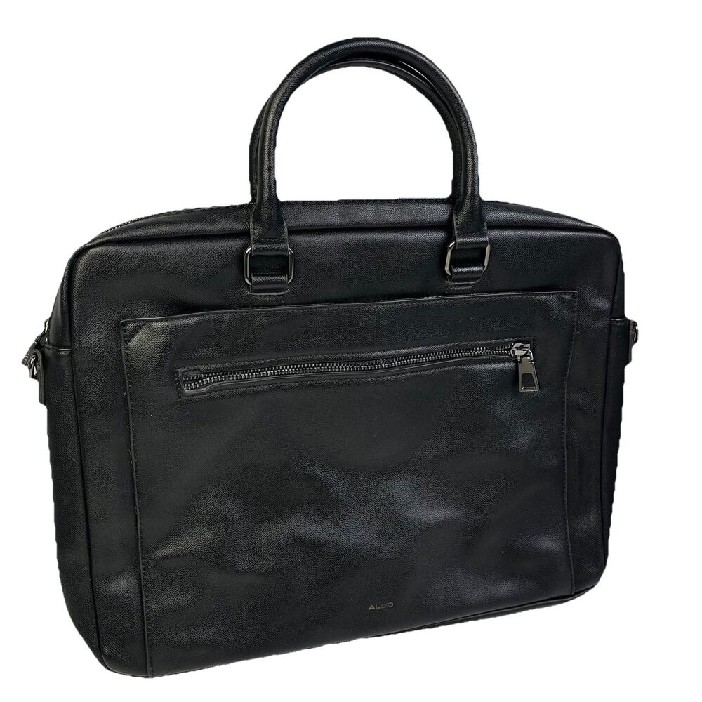 Aldo Messenger Bag Black Laptop Tablet Zipper Pockets